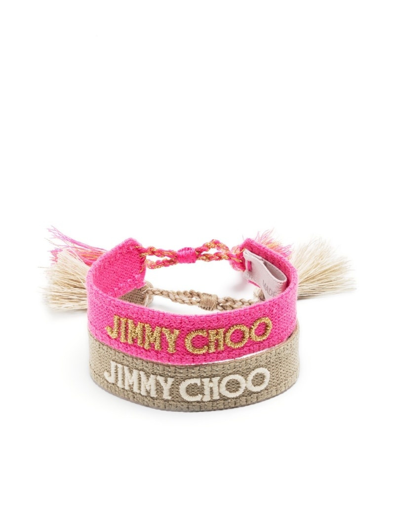 JIMMY CHOO Beach Bracelet Set
Natural and Fuchsia Woven Fabric Bracelet Set outlook