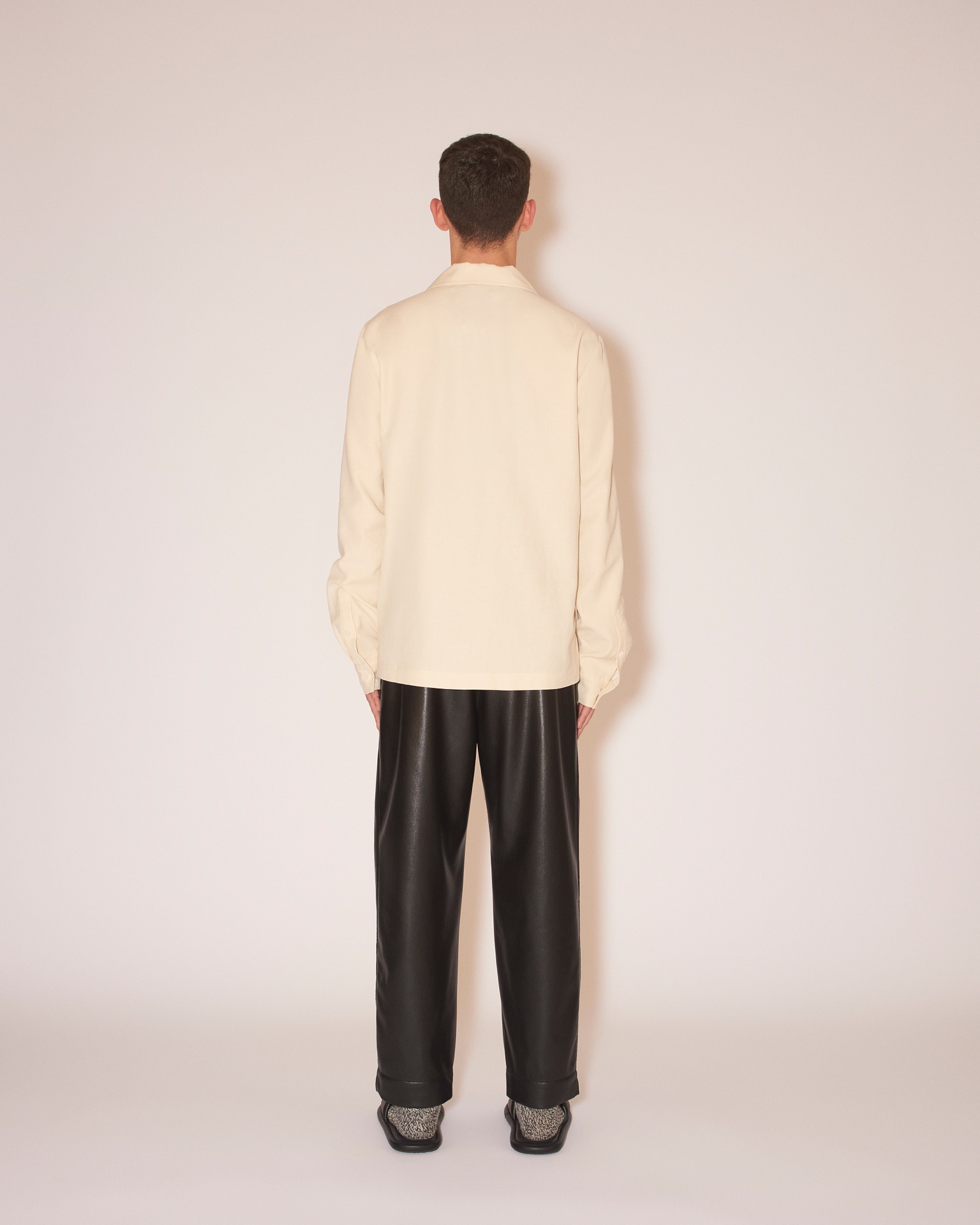 DUCO - Embroidered slub short-sleeve shirt - Creme - 5