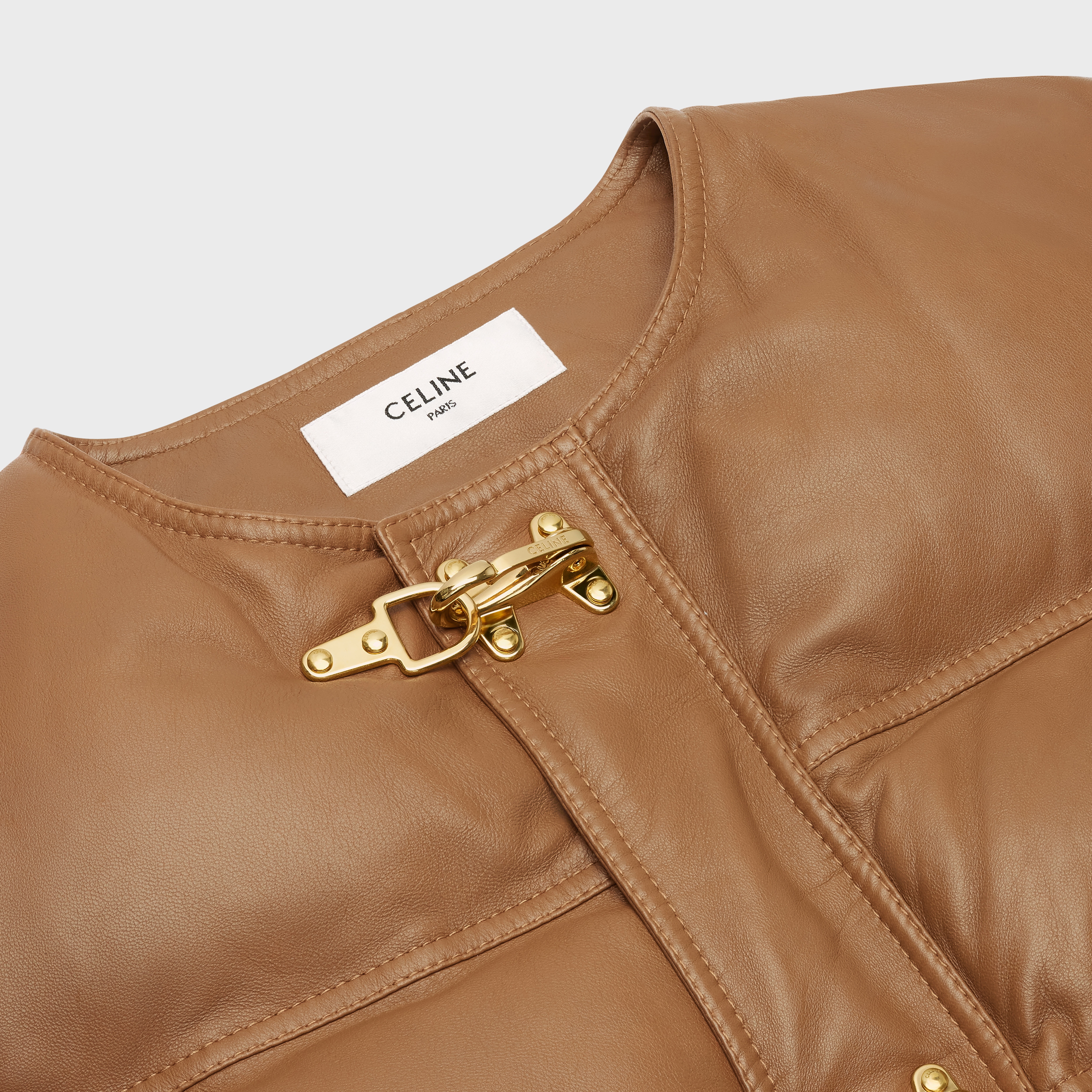 QUILTED VEST IN LAMBSKIN LEATHER - 3
