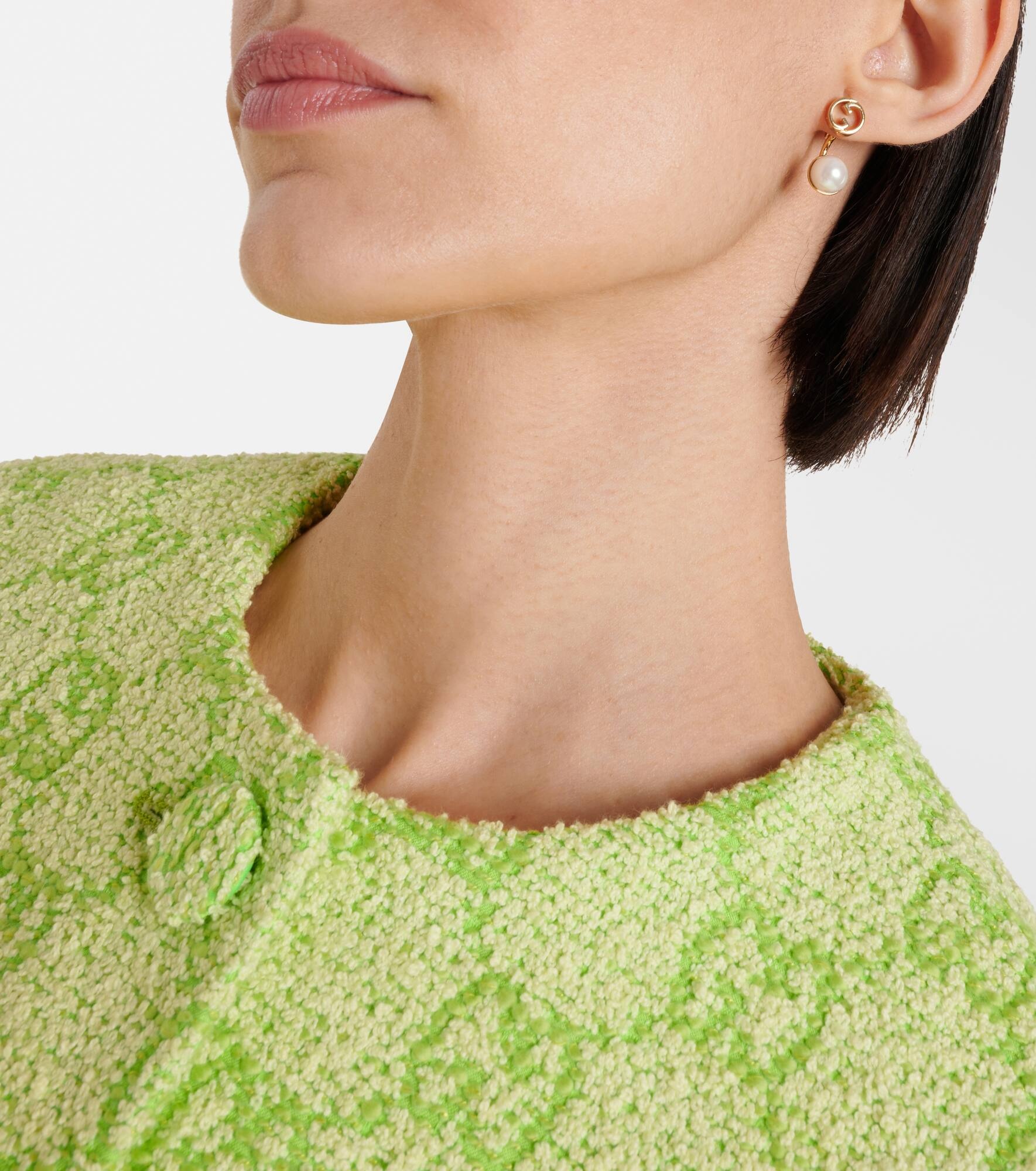 Blondie Interlocking G faux pearl earrings - 6