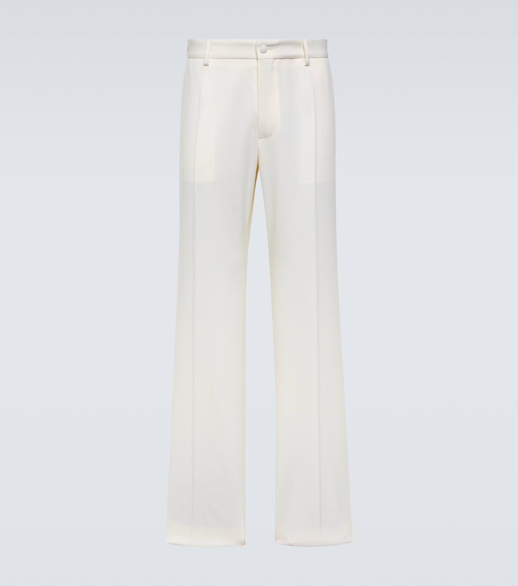 Wool straight pants - 1