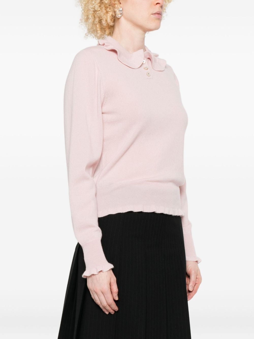 ruffled collar sweater - 3