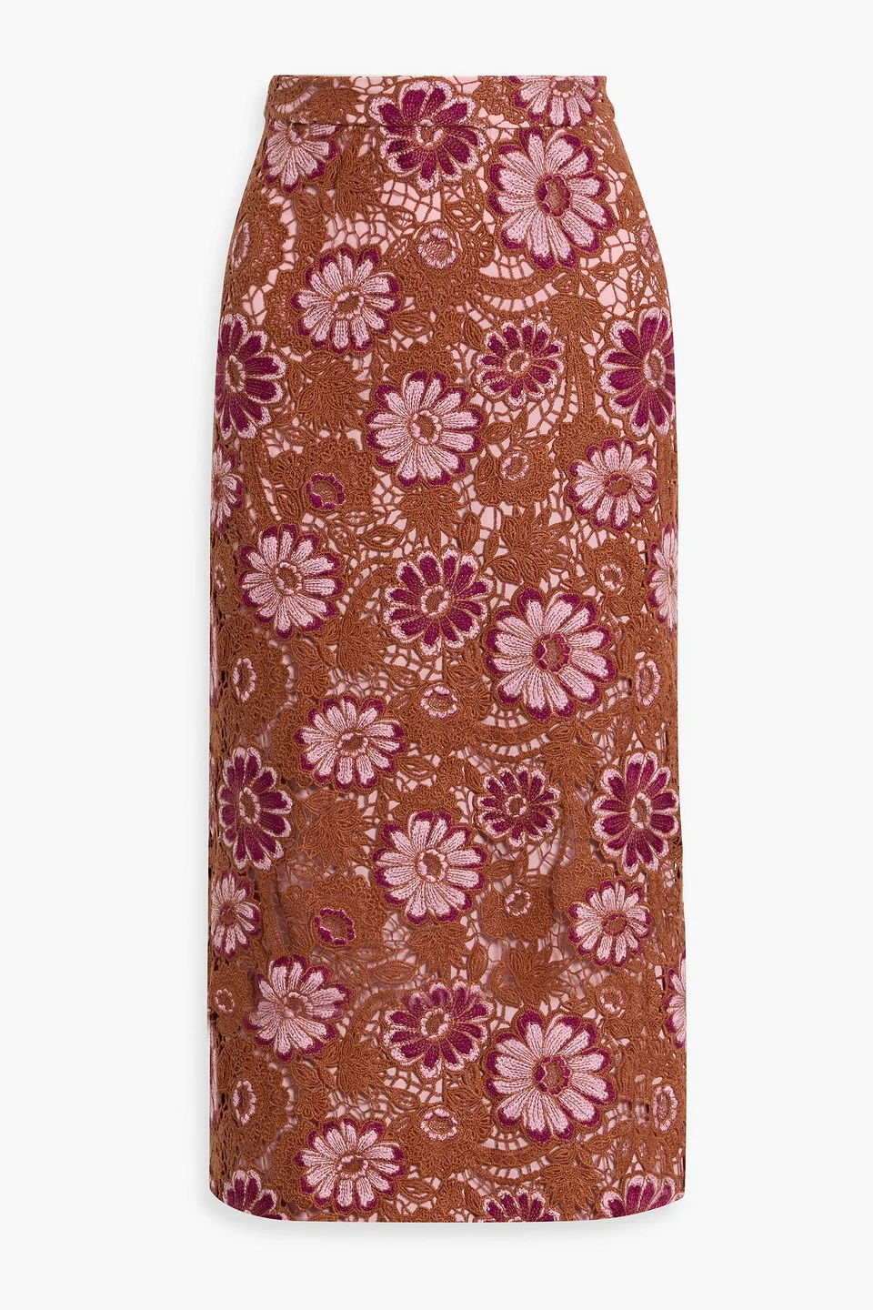 Guipure lace midi skirt - 1