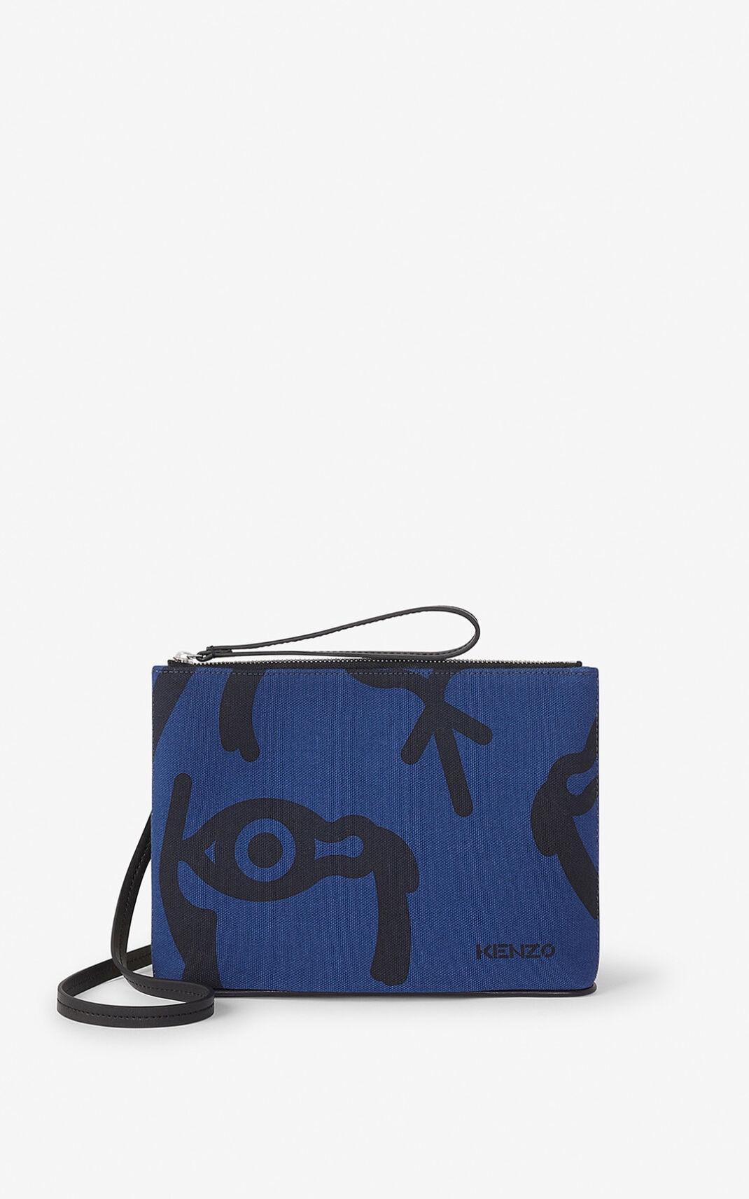 KENZO Arc canvas pouch and shoulder strap - 1