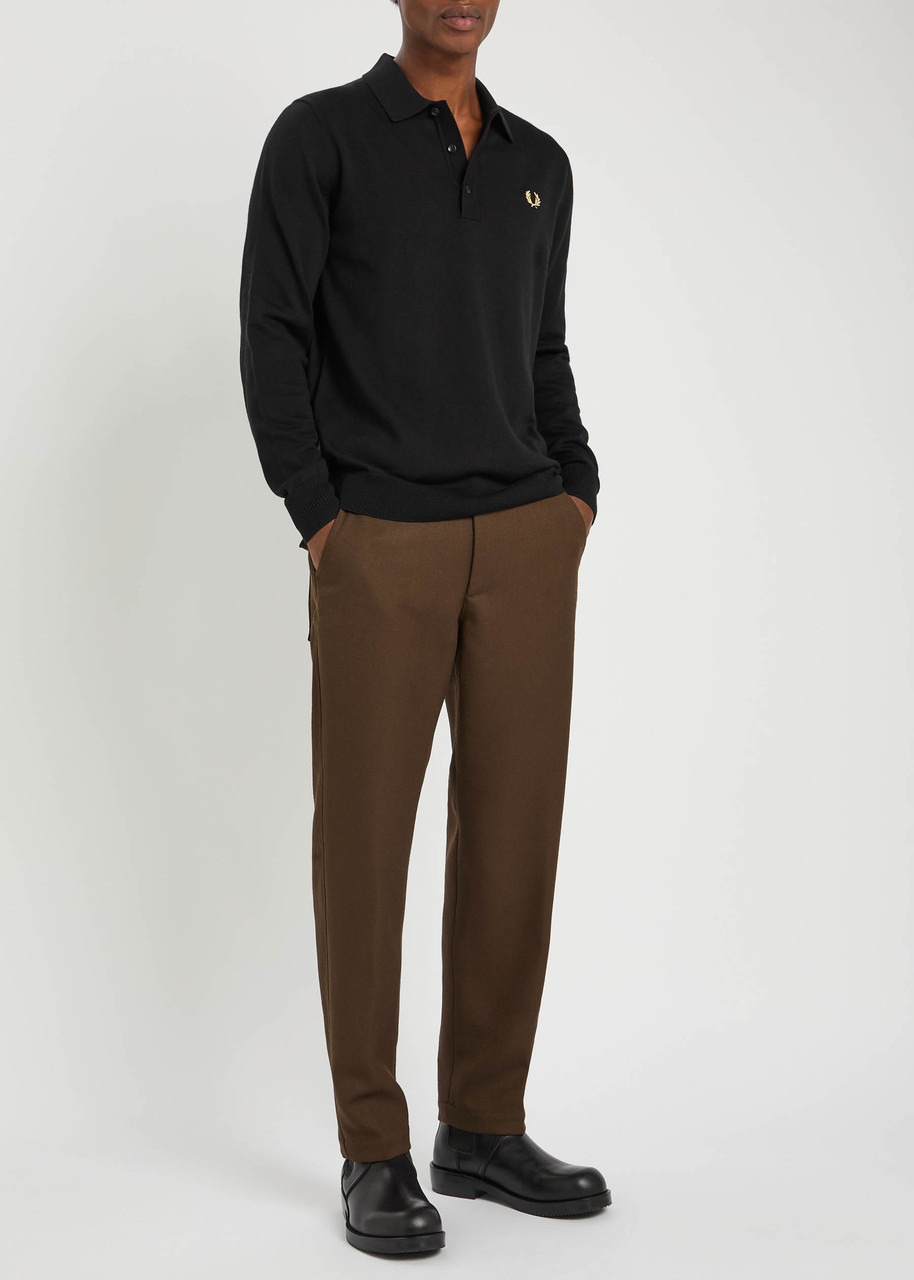 Fred Perry Logo-embroidered Wool-blend Polo Shirt - 4