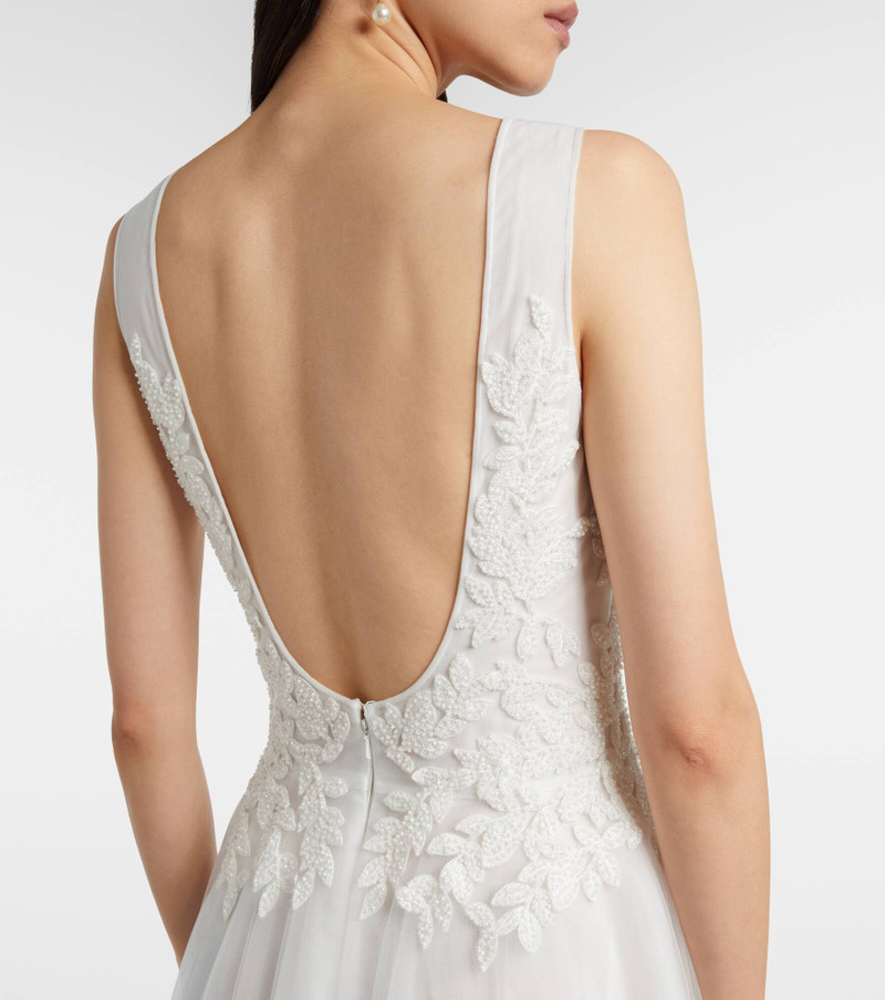 Graciella floral-appliqué tulle gown 7