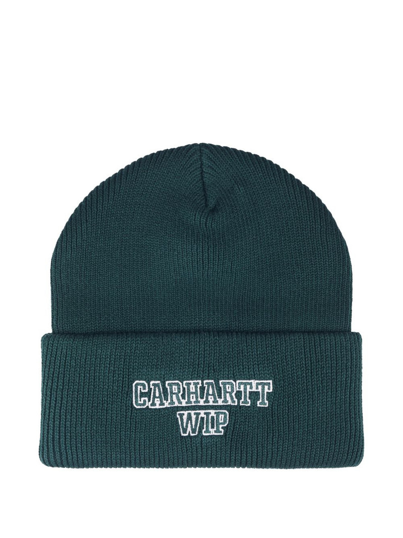 logo-embroidered beanie hat 1