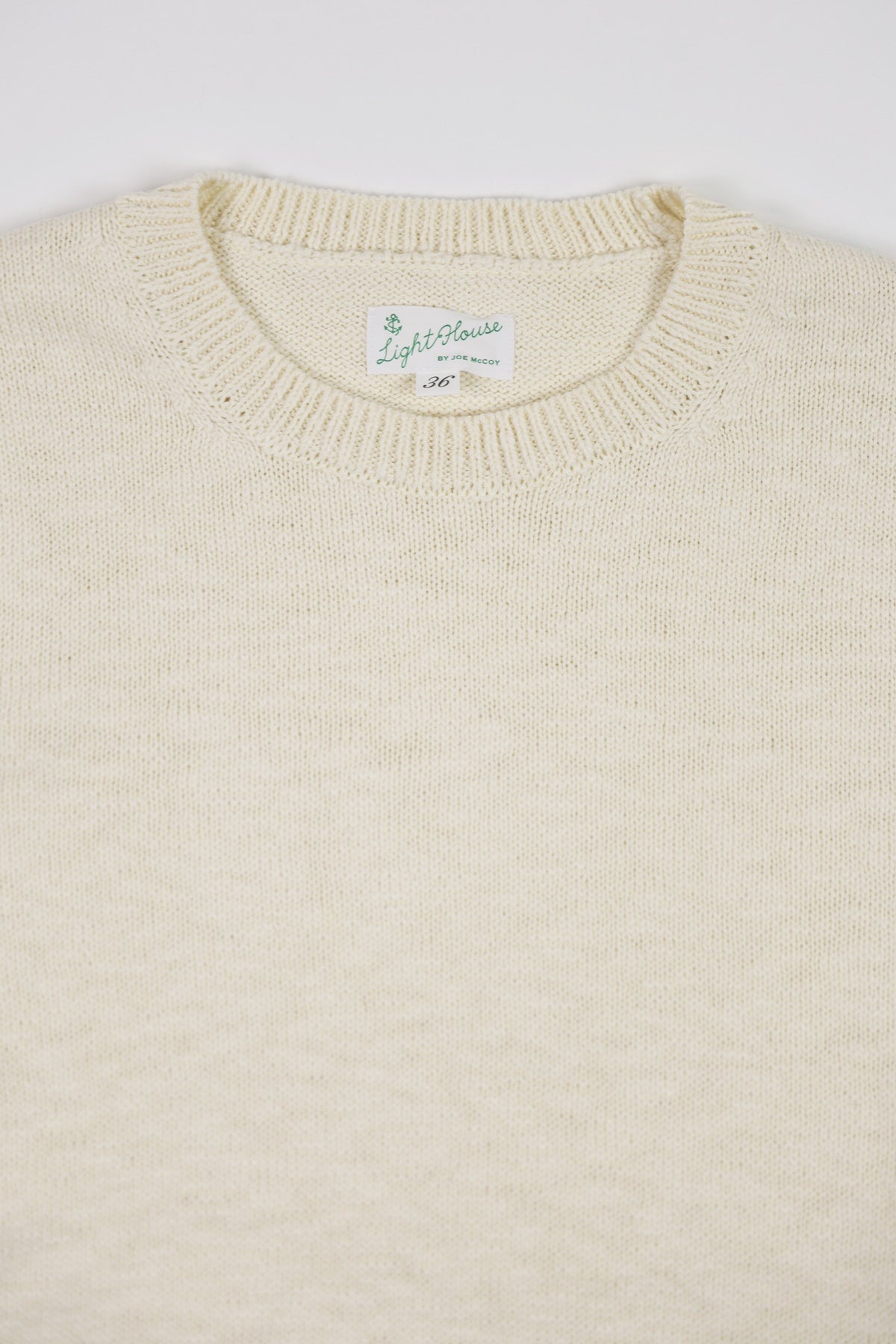 Cotton Crewneck Sweater - Ecru - 2