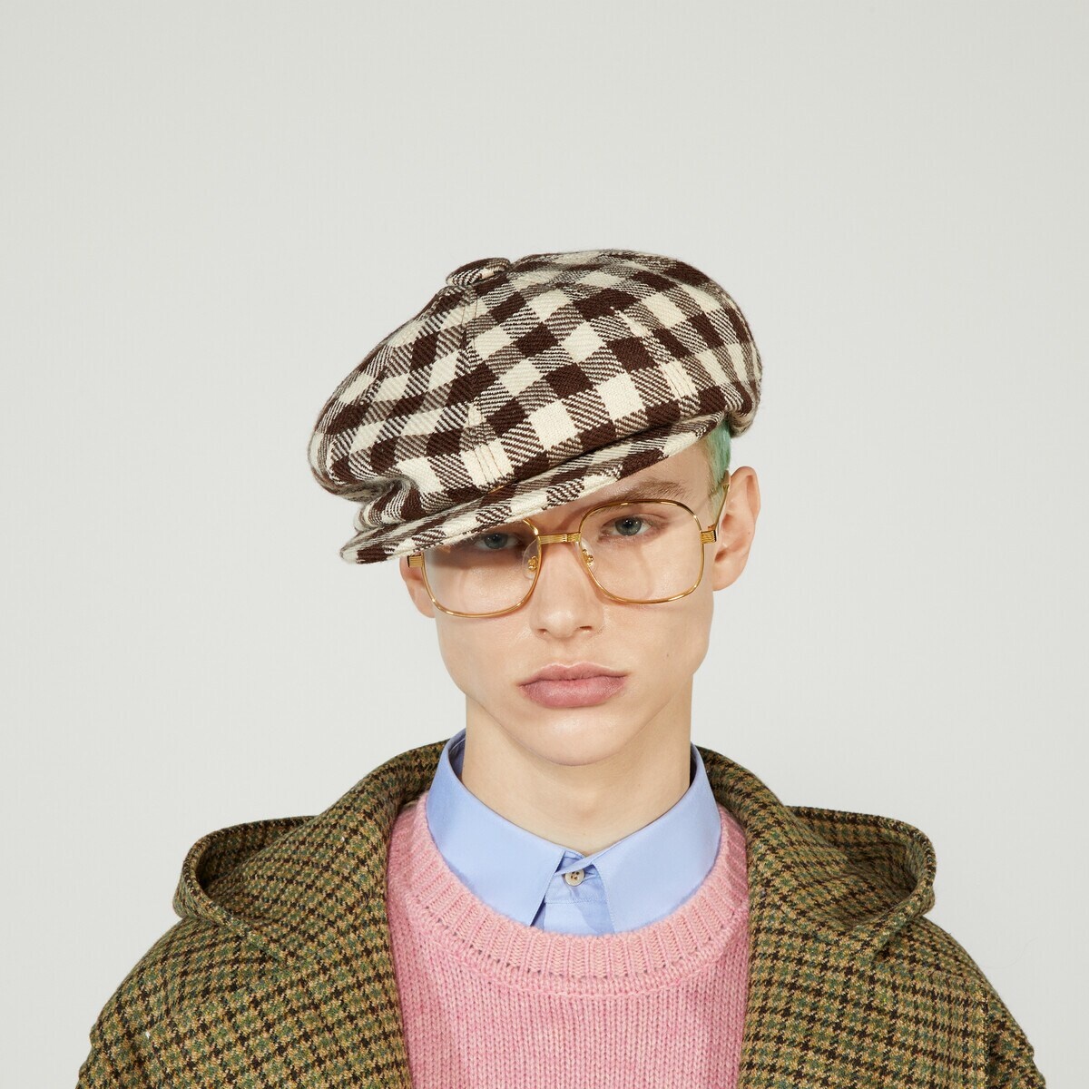Gucci HA HA HA maxi gingham hat - 3