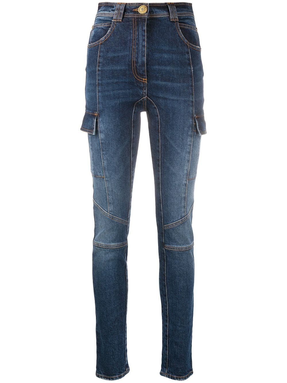 faded-effect skinny jeans - 1