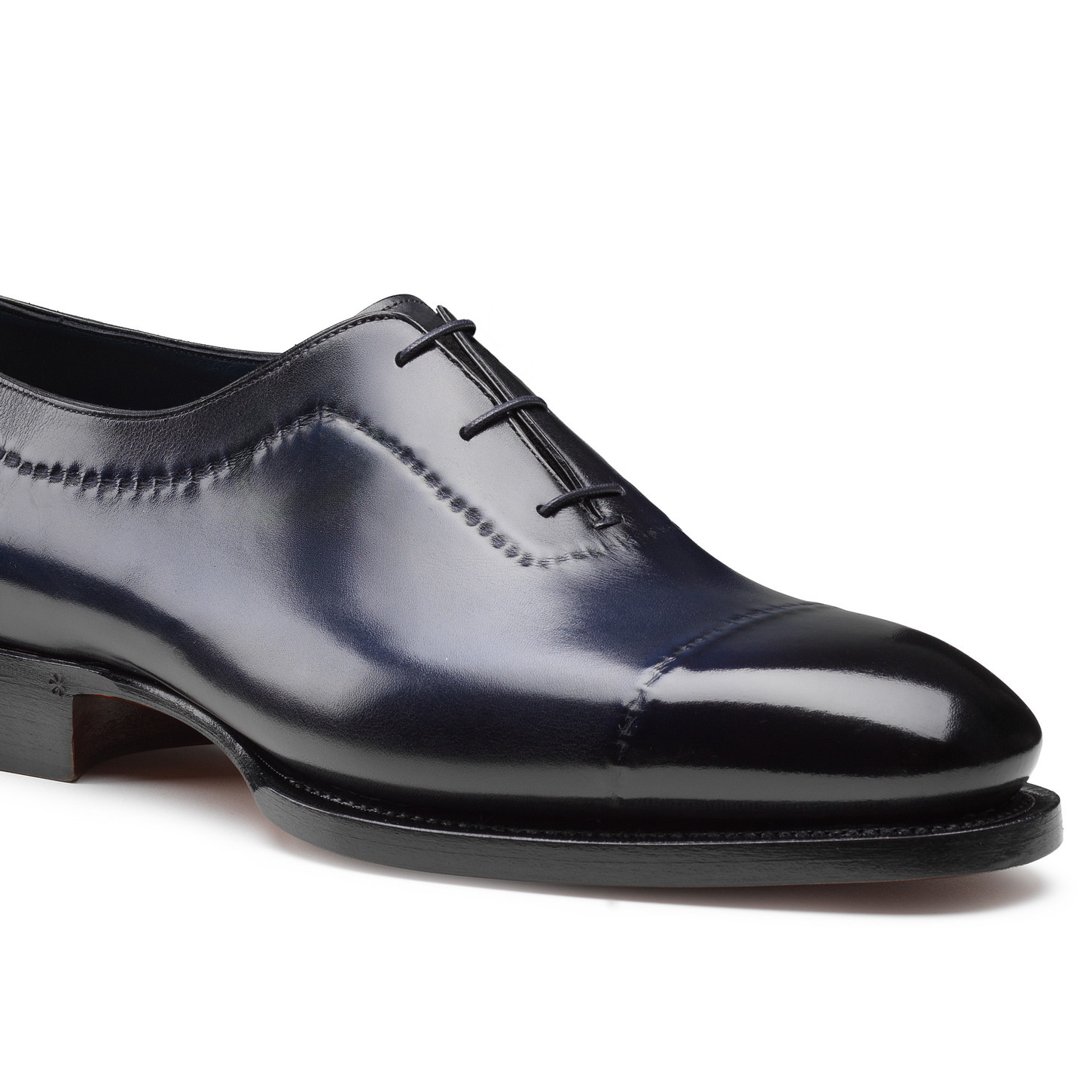 Men's blue leather Meraviglia Collection Oxford shoe - 5