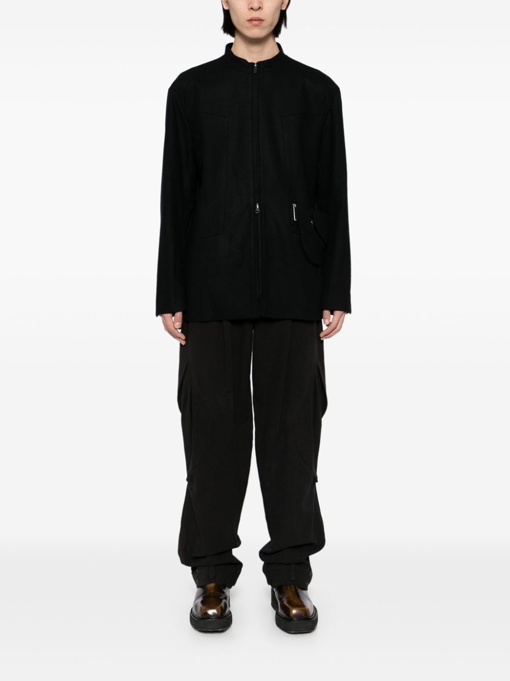 suit jacket with waist bag - 2