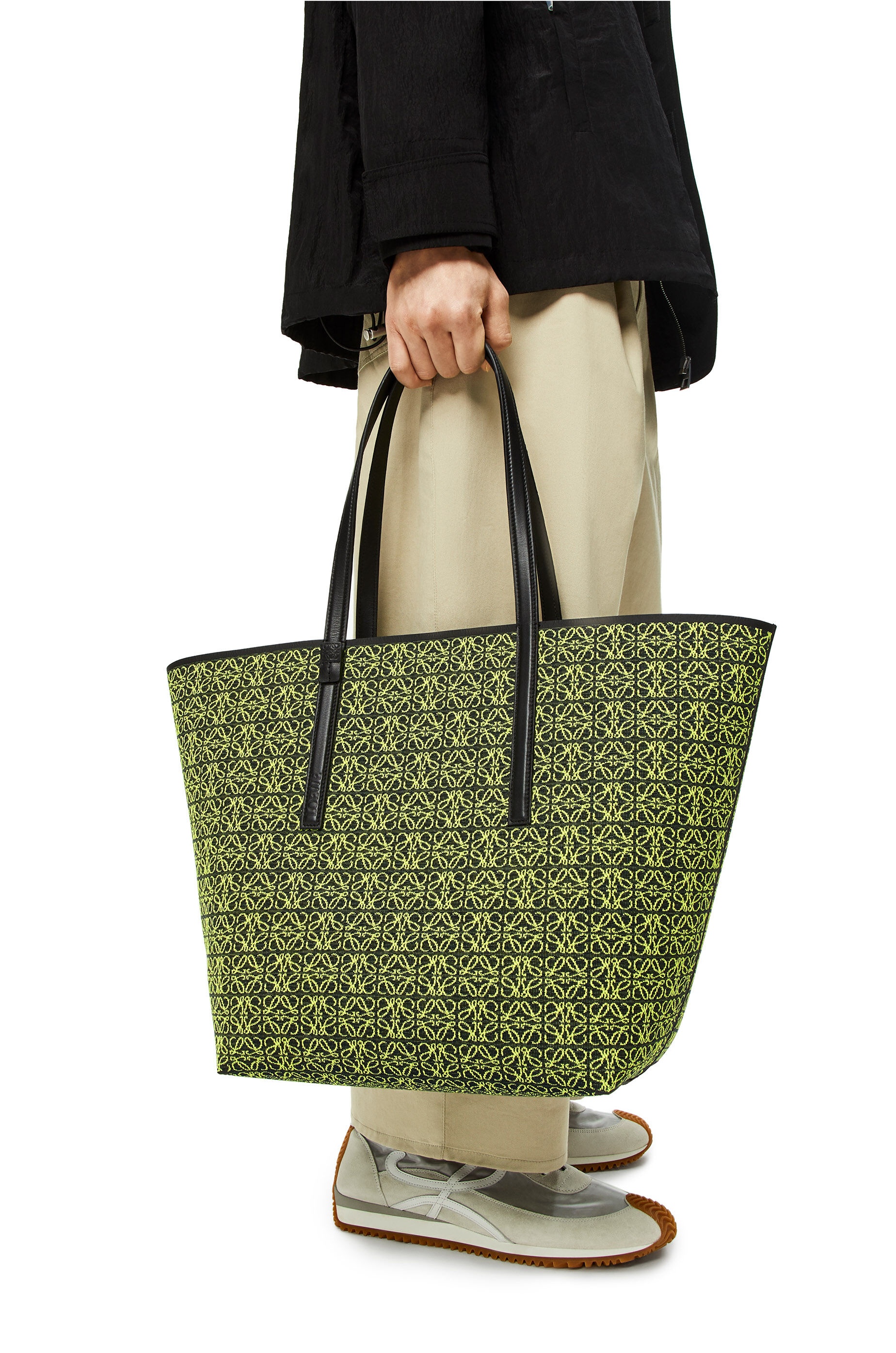 T Tote bag in Anagram jacquard and calfskin - 2