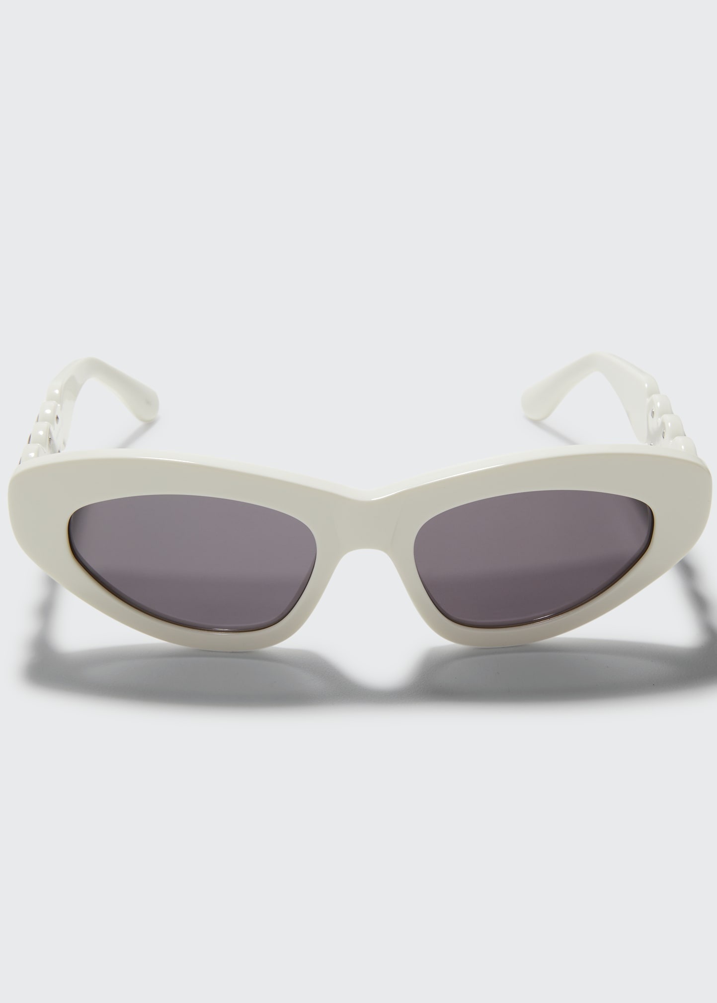 Scallop Stud Metal & Acetate Cat-Eye Sunglasses - 1