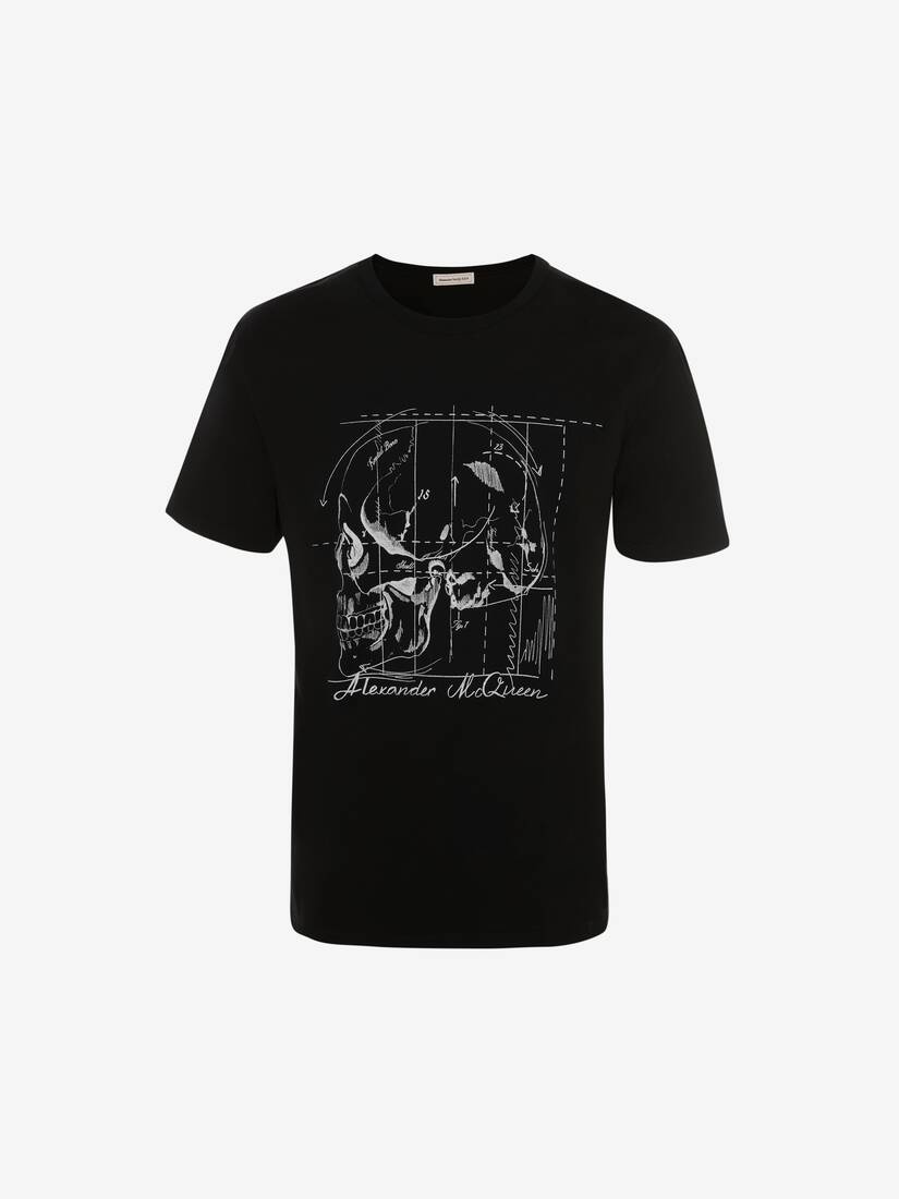 Skull Diagram T-shirt in Black - 1