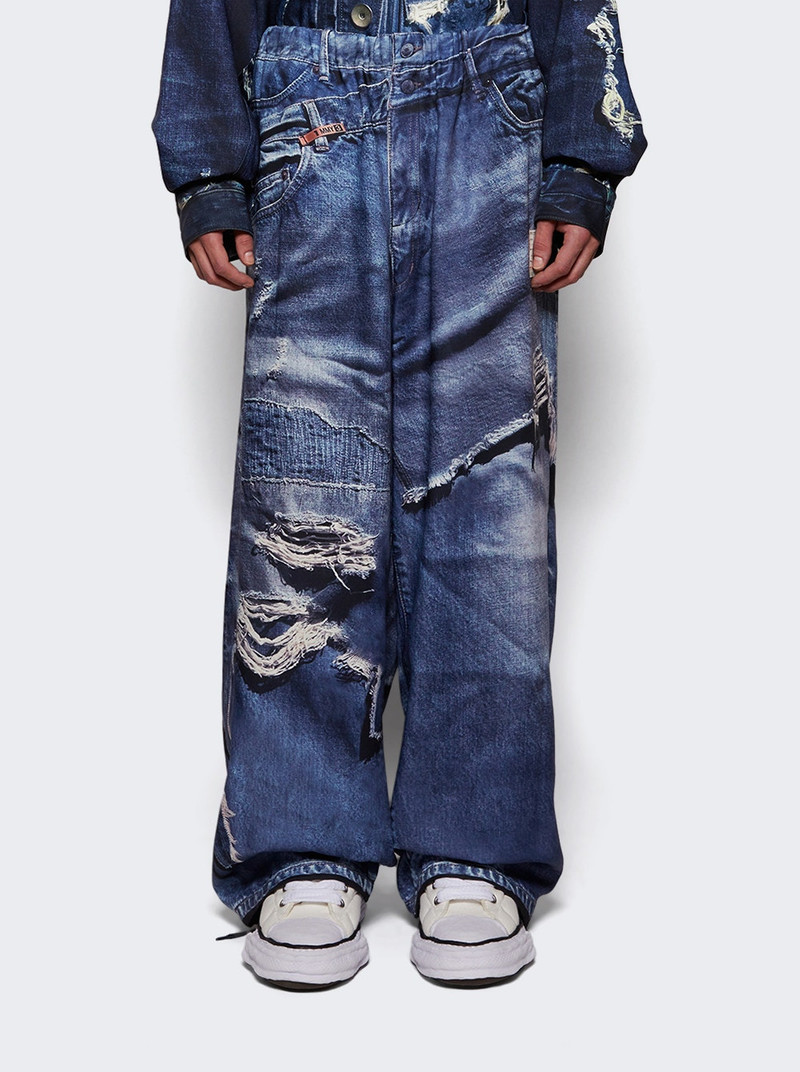 Maison MIHARAYASUHIRO T.a.t.a Trompe-l'oeil Denim Pants Indigo outlook