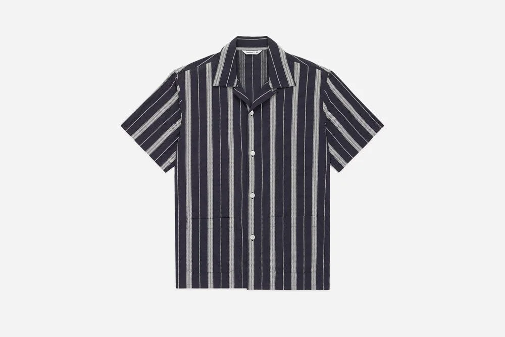 Cabana Shirt Black Ticking Stripe - 1