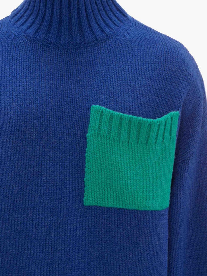 patch-pocket roll neck jumper 6