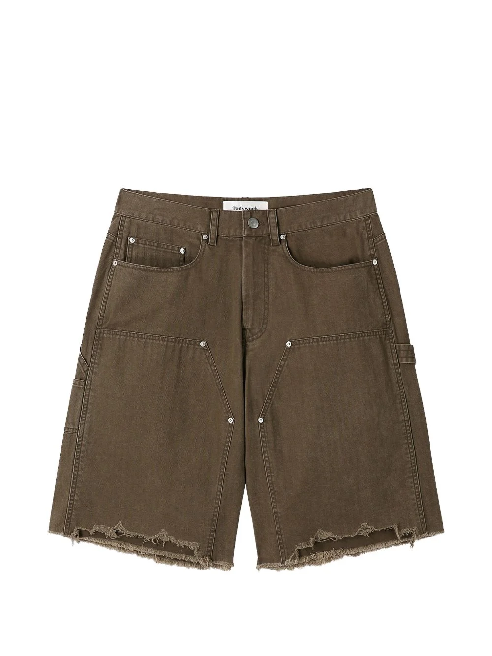 frayed carpenter shorts - 1