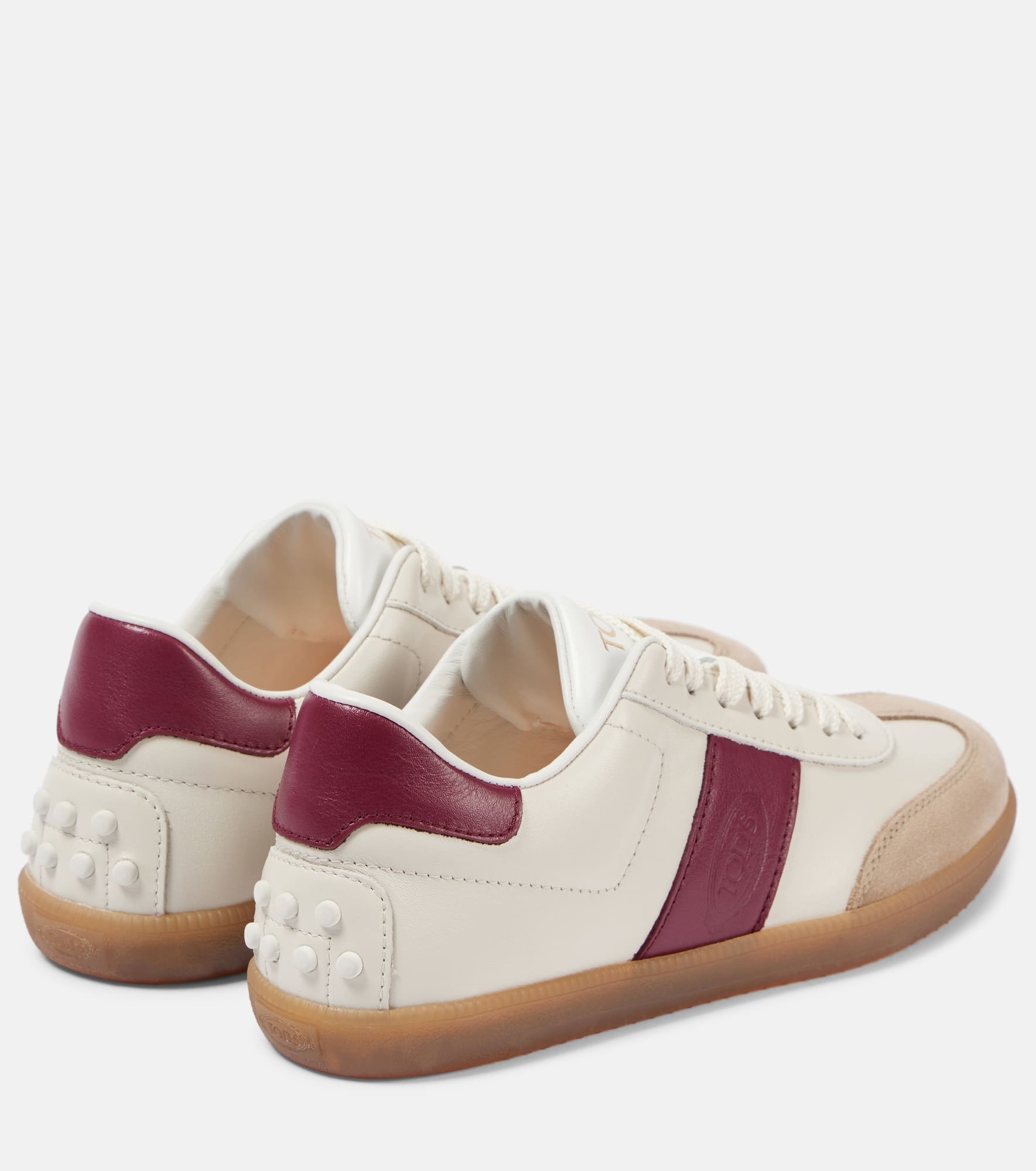 Tod's Tabs suede-trimmed leather sneakers - 2