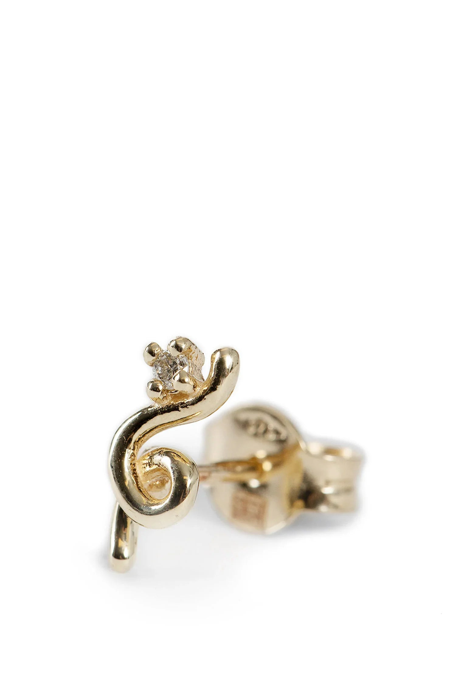 One-Diamond-Mini-Loop-Single-Earring - 3
