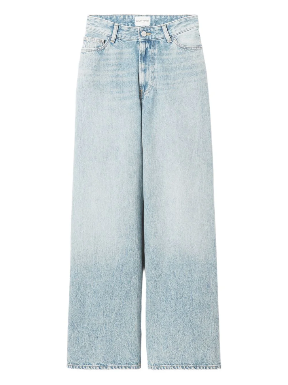 wide-leg denim jeans - 1