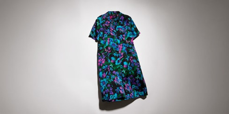 Printed silk jacquard chemisier dress 1
