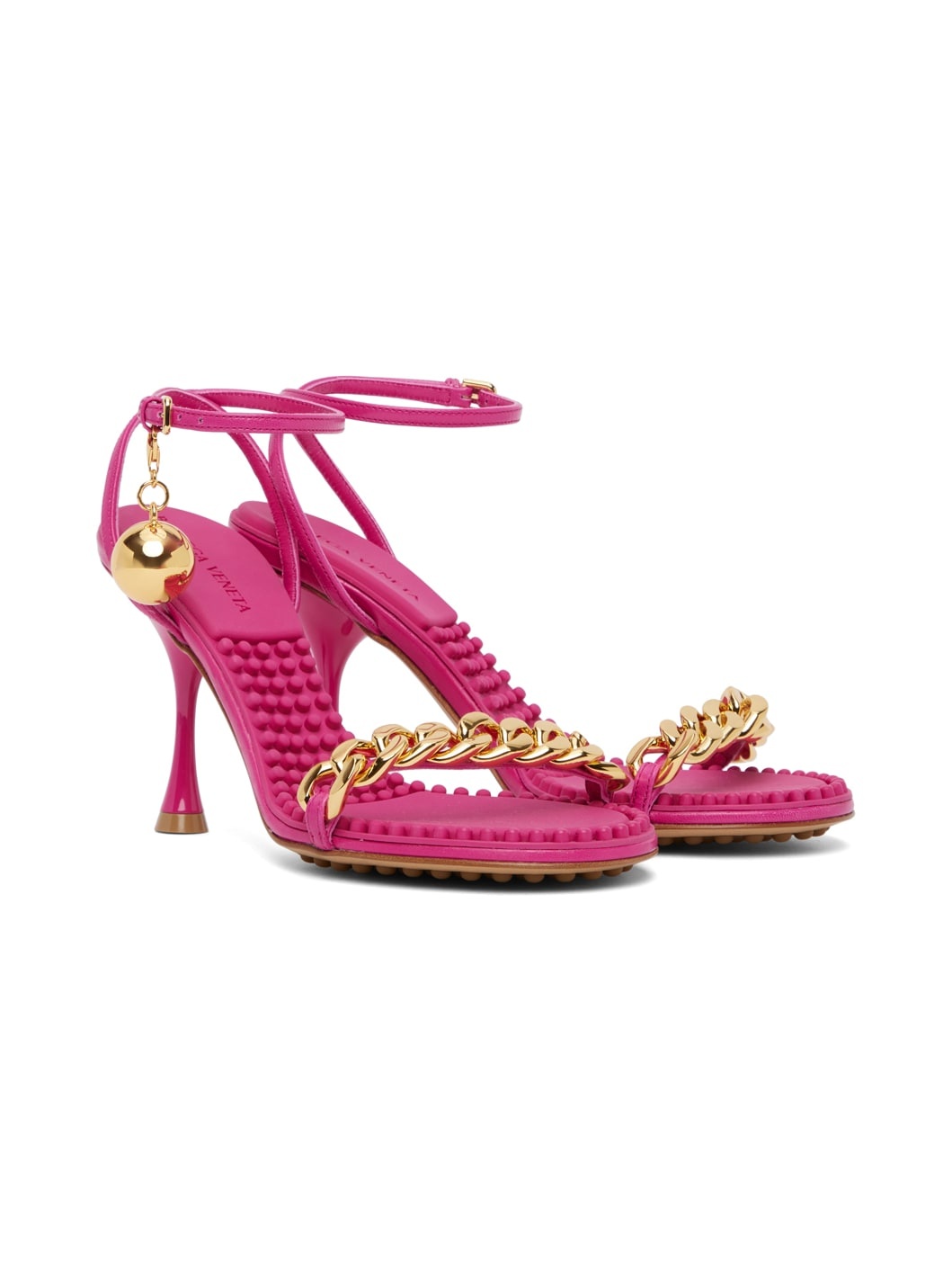 Pink Dot Heeled Sandals - 4