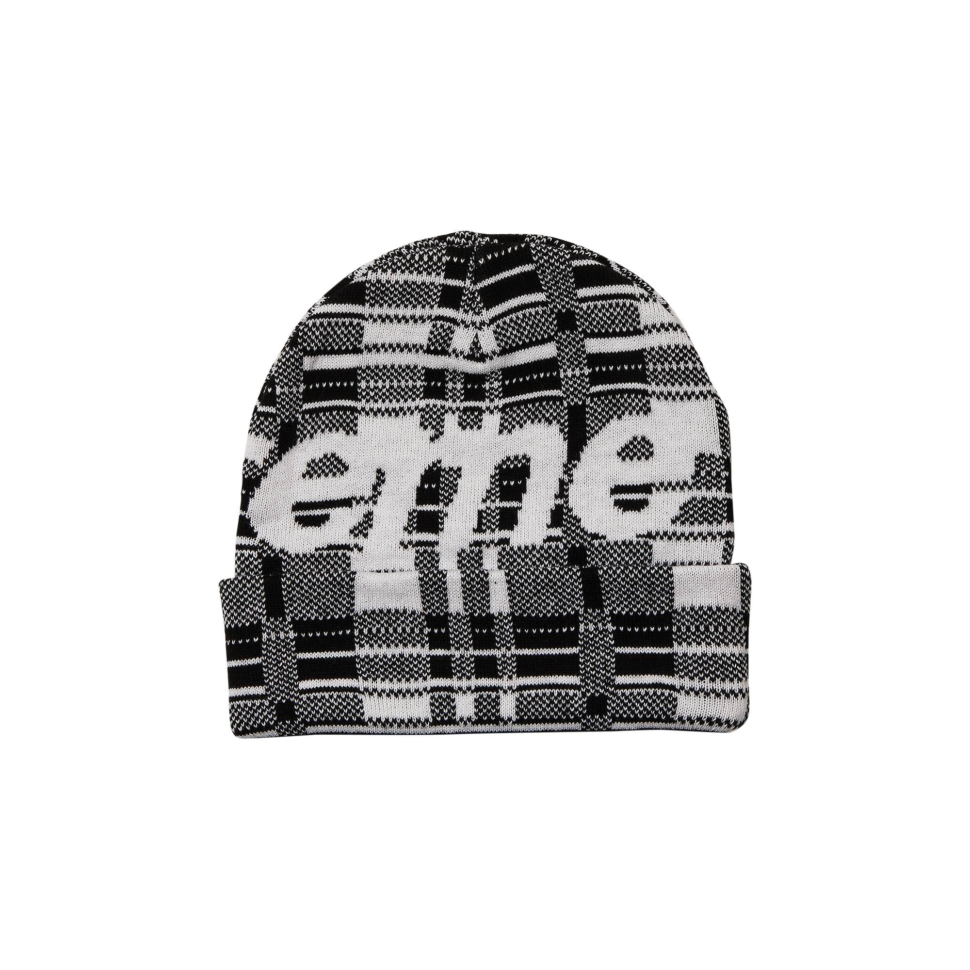 Supreme Supreme Big Logo Beanie 'White Plaid' | REVERSIBLE