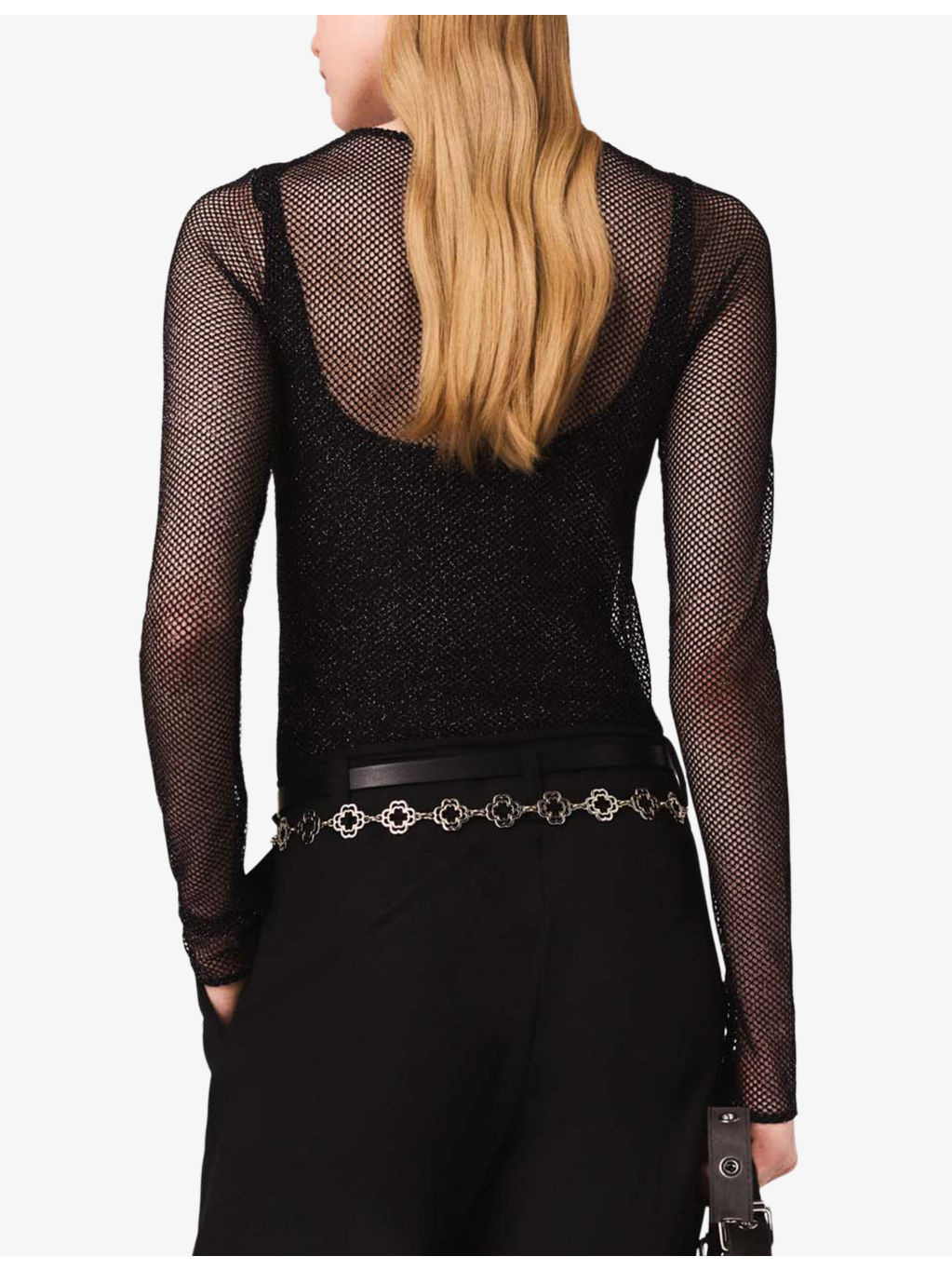 Long-Sleeved Stretch-Mesh Bodysuit - 4
