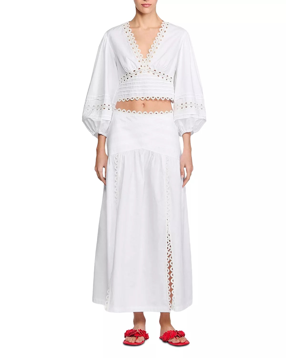 Side Zip Poplin Skirt - 5