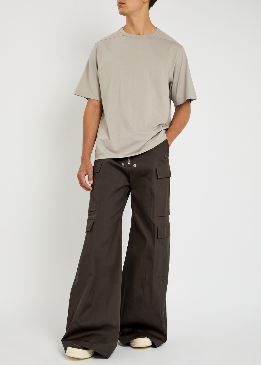 Rick Owens Cargobela Wide-leg Stretch-cotton Cargo Trousers - 4