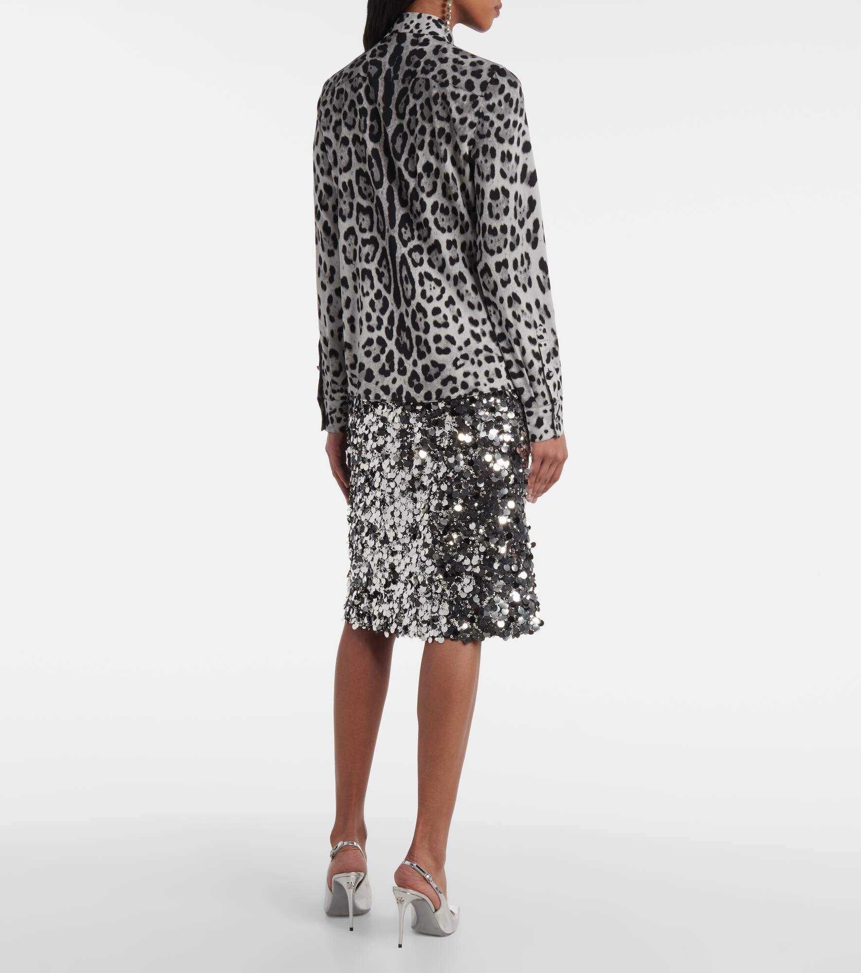 Leopard-print silk-blend shirt - 3