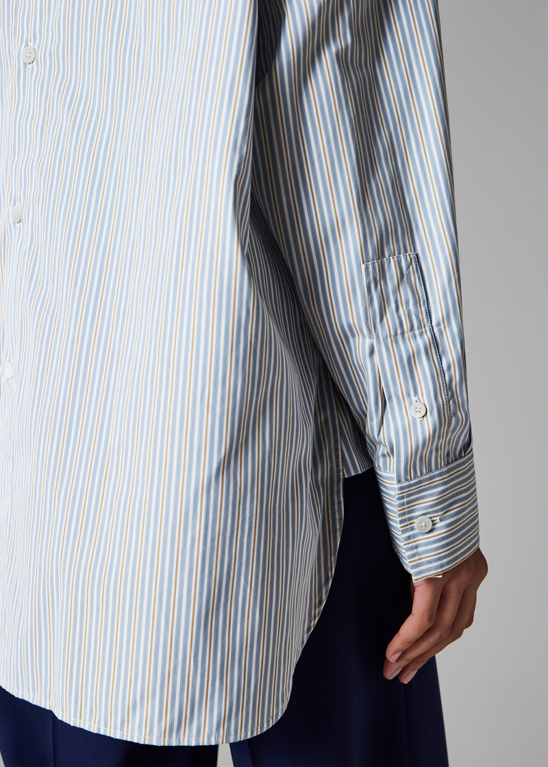 Women's Light Blue Stripe Oversized Shirt 10