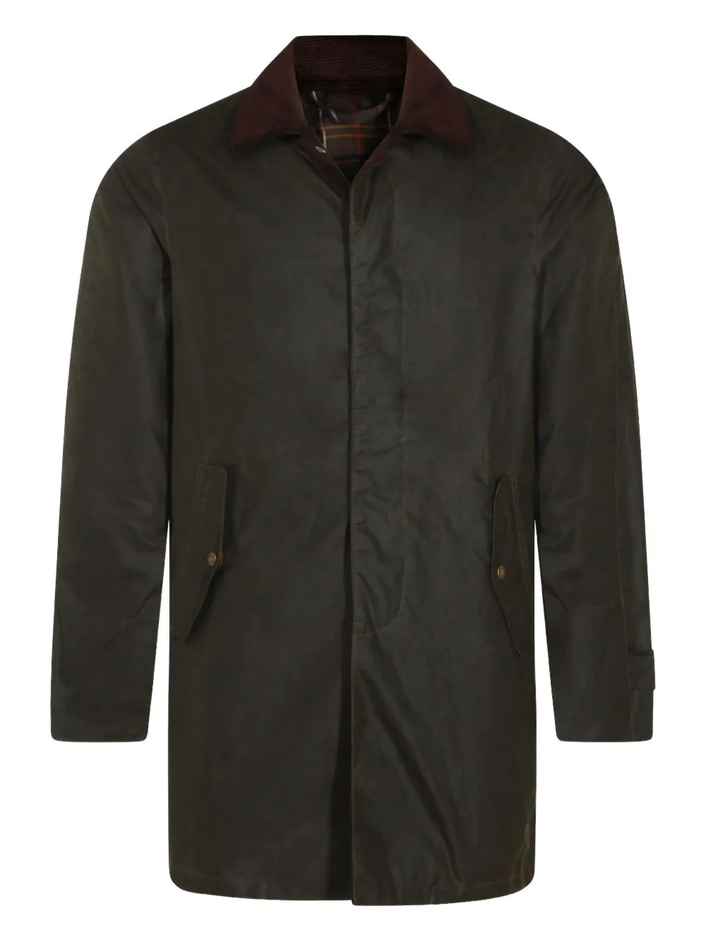 x Barbour corduroy-collar coat - 1