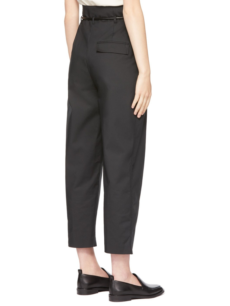 Black Origami Pleated Trousers 3