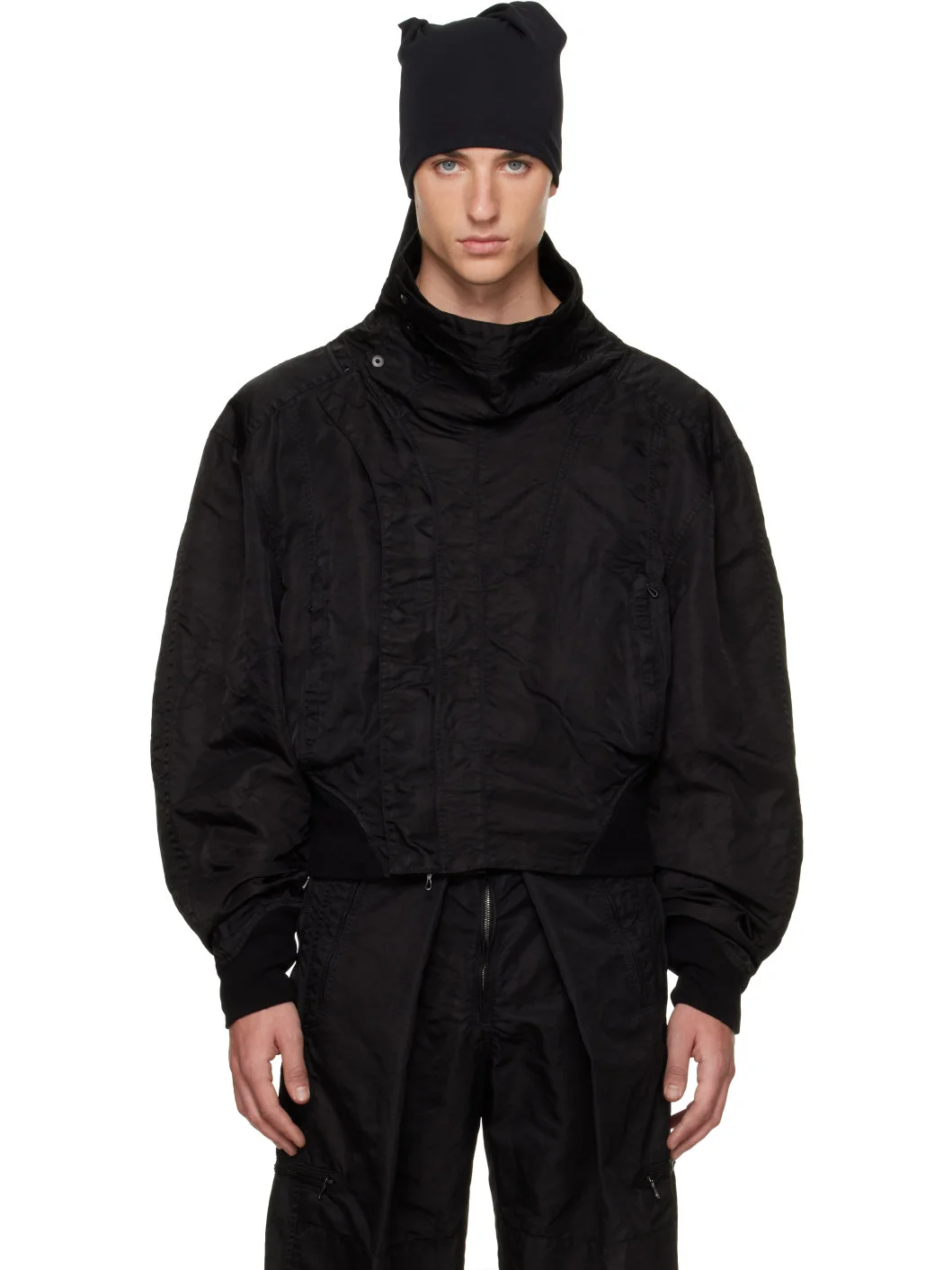 Black Volcano Bomber Jacket - 1