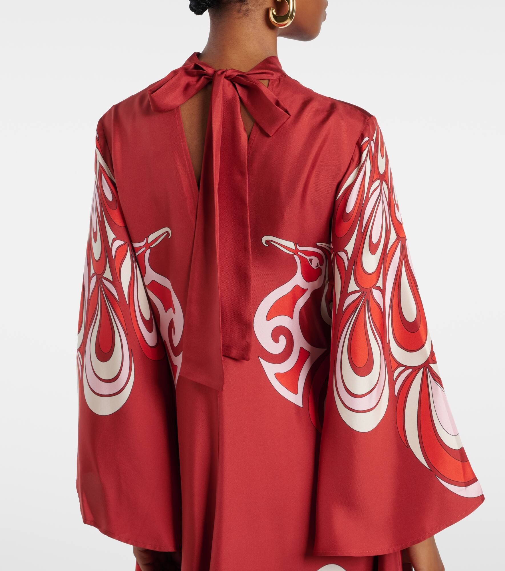 Magnifico printed silk twill maxi dress - 6