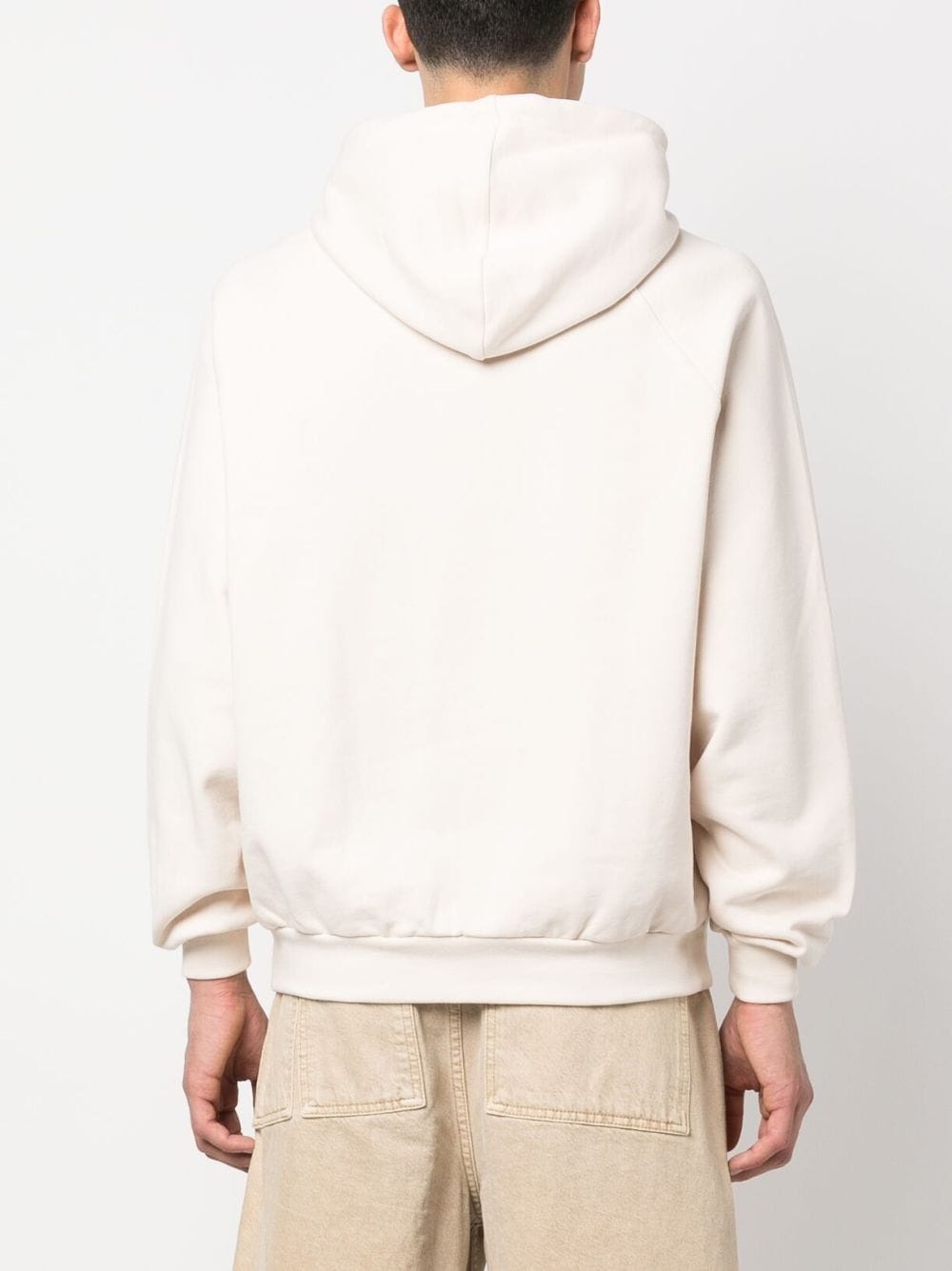 embroidered-logo cotton hoodie - 4