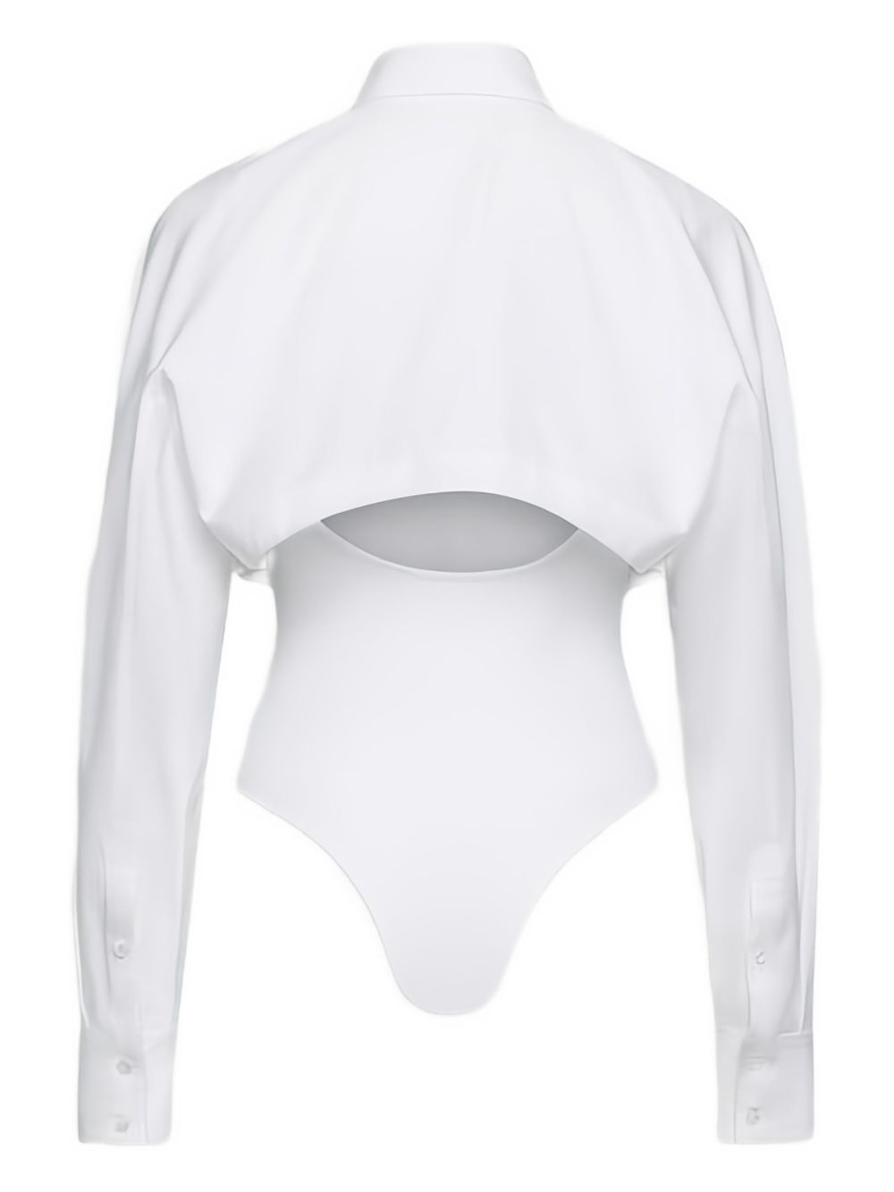 poplin shirt bodysuit - 2