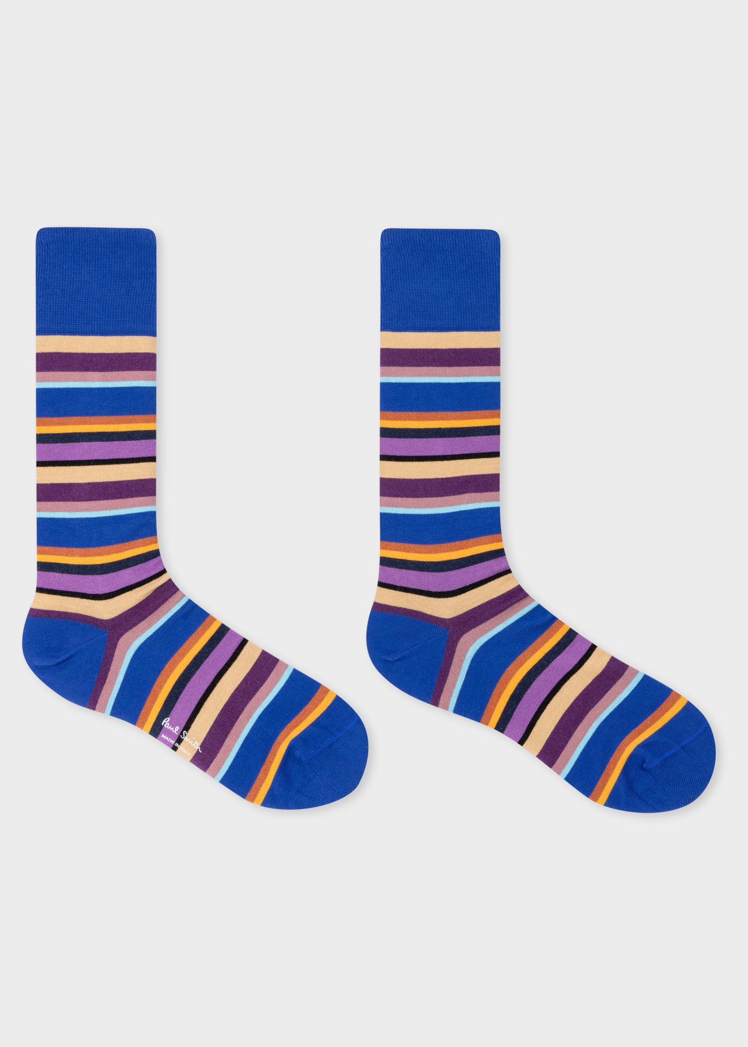 Cobalt Blue Multi-Stripe Socks - 3
