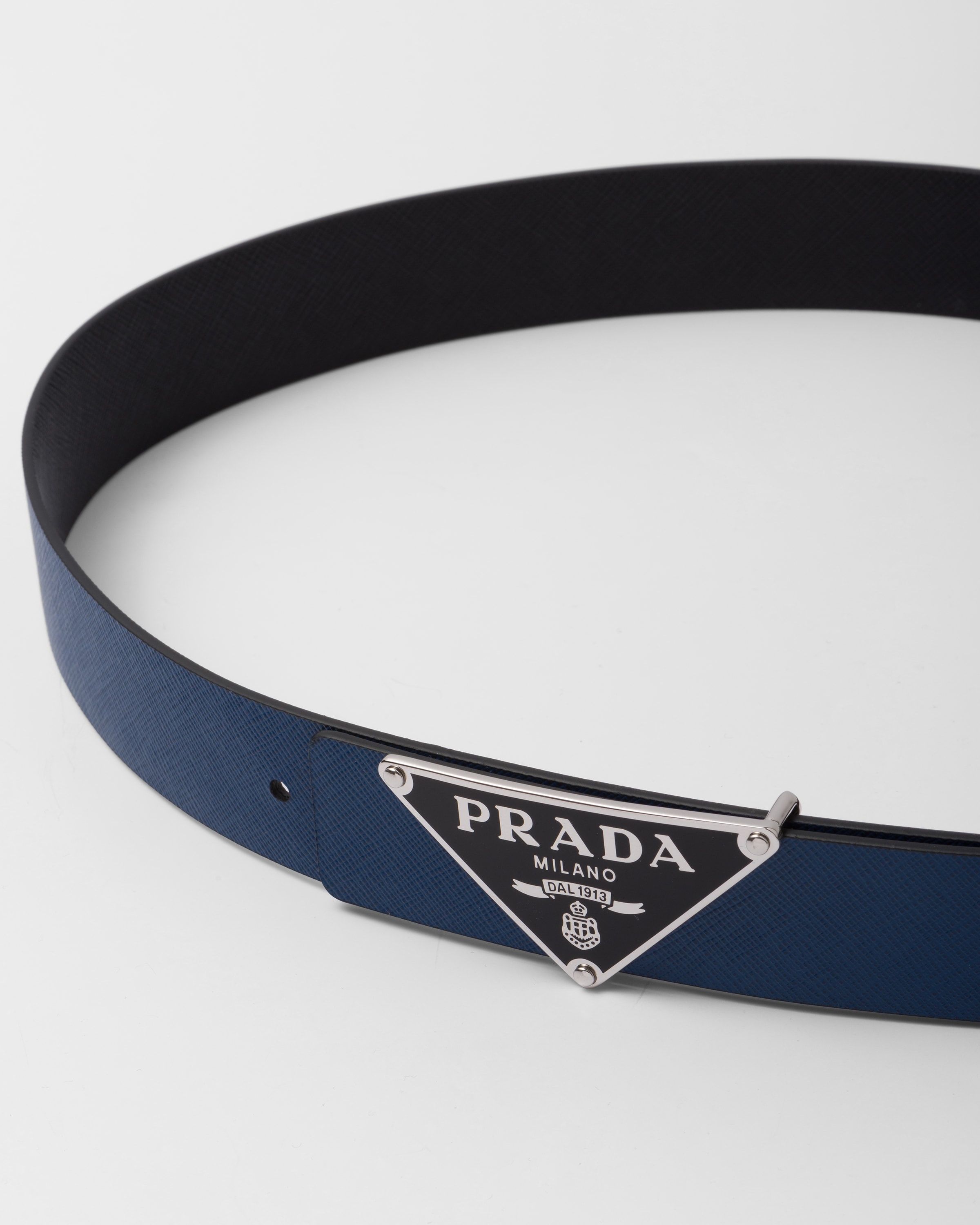 Reversible Saffiano leather belt strap - 2