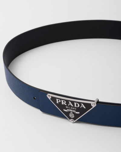 Prada Reversible Saffiano leather belt strap outlook