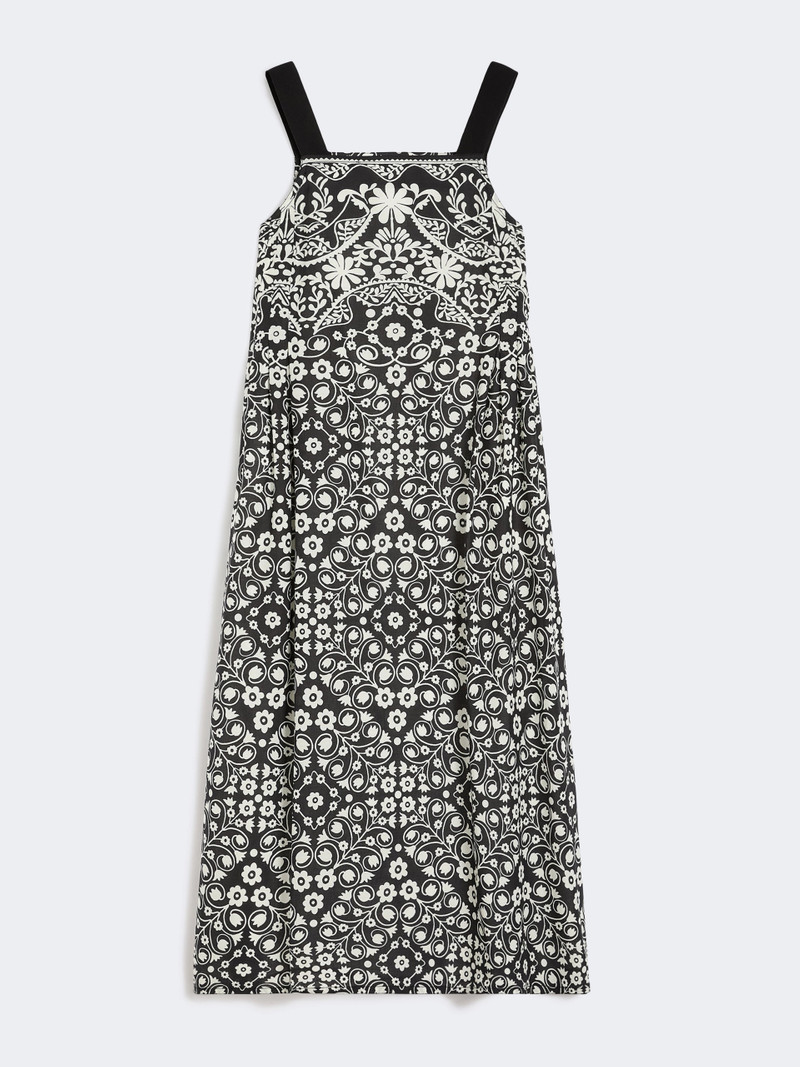 WKIMOLI Printed cotton voile dress - BLACK 1