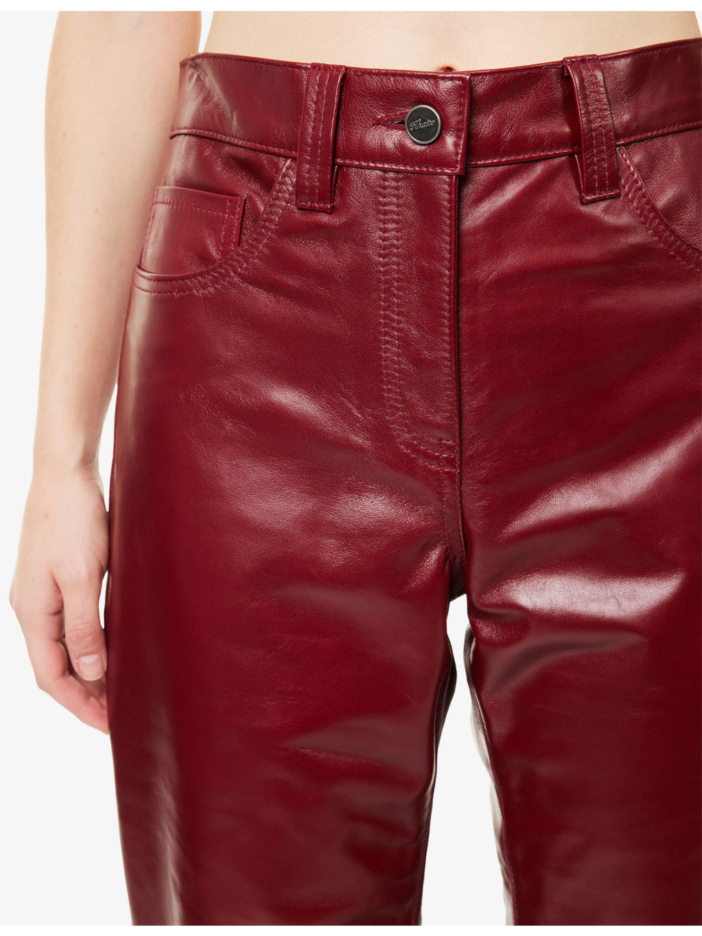 Callum Straight-Leg Leather Trousers - 5