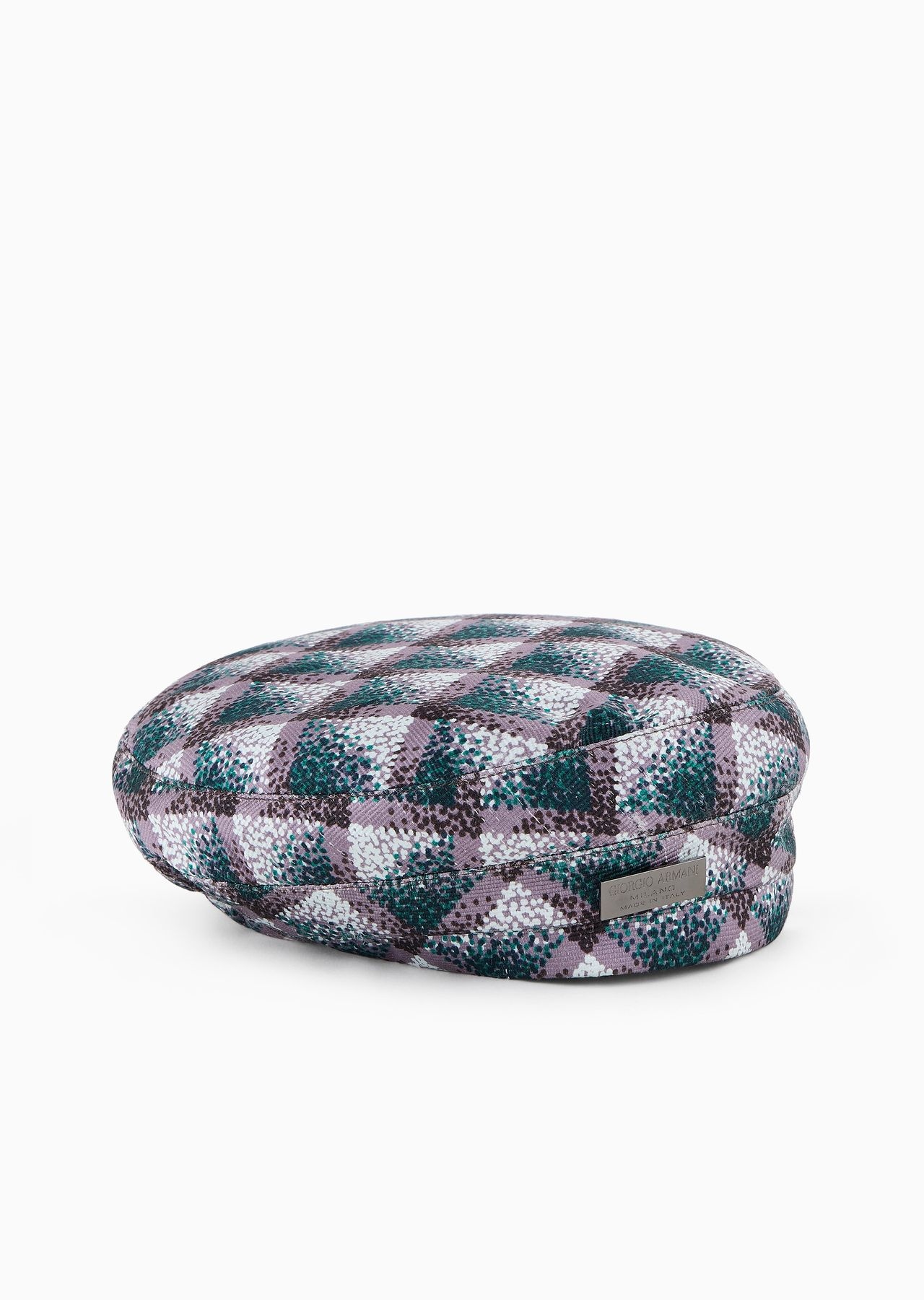 Printed silk beret - 1