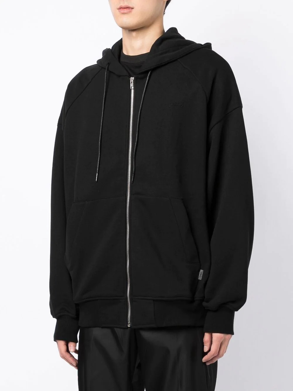 embroidered-logo drawstring hoodie - 4