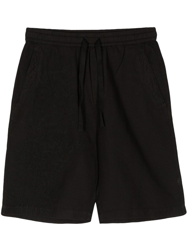 embroidered-motif hemp deck shorts 1
