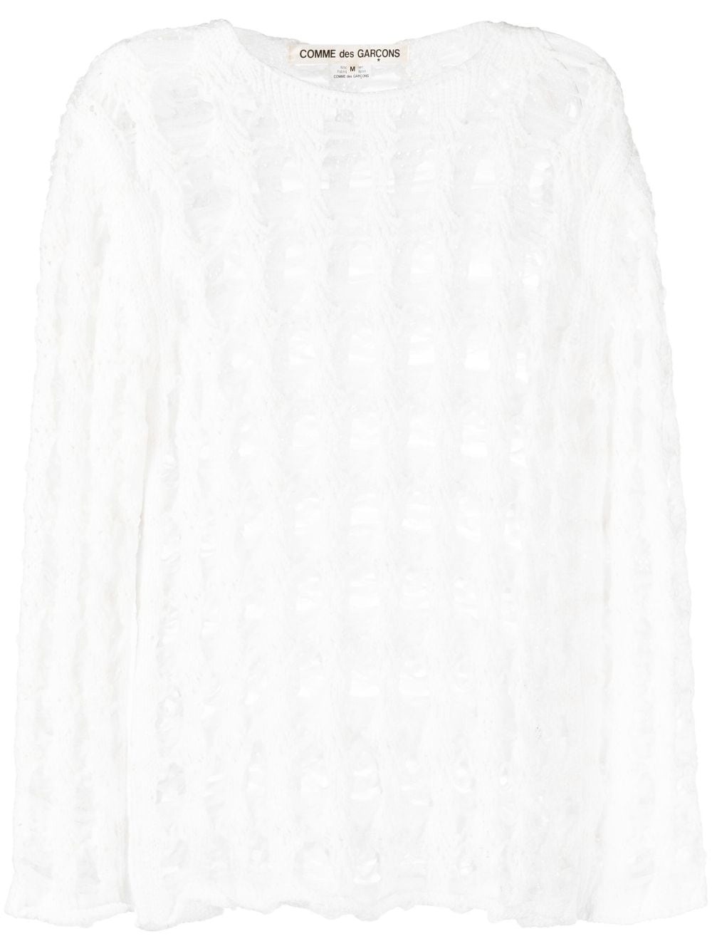 open-knit long-sleeve jumper - 1