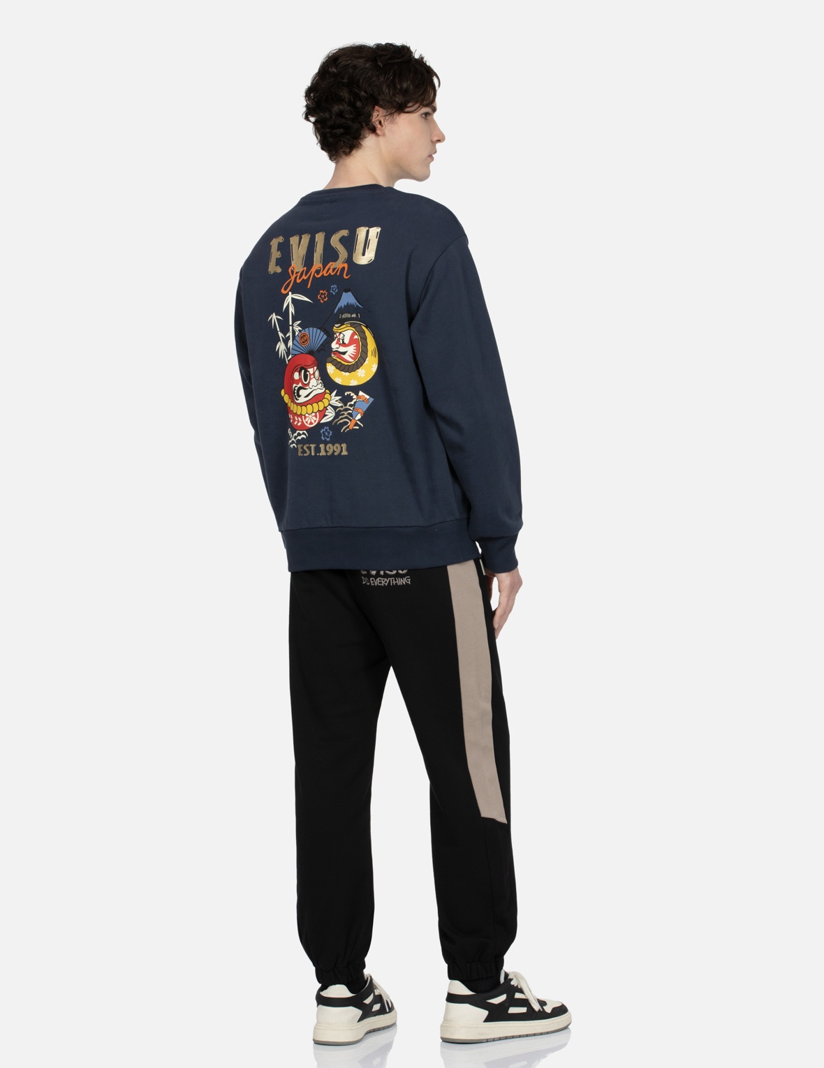 KUMADORI DARUMA PRINT RELAX FIT SWEATSHIRT - 3
